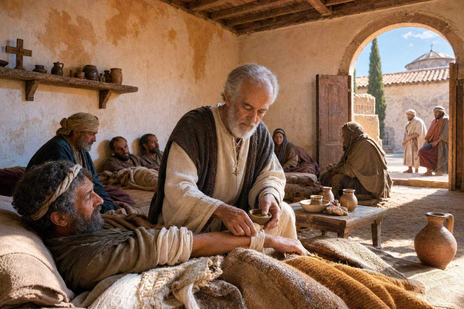 Photo-realistic depiction of the life of our Reverend Father Sampson the Stranger, Orthodox calendar, 2026-07-10, saint_life Photo-realistic depiction of the life of our Reverend Father Sampson the Stranger, Orthodox calendar, 2026-07-10, saint_life