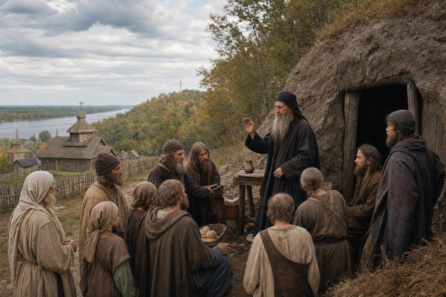 Photorealistic image, in memory of the reverend father of our Anton Pechersky, the Orthodox calendar, 2026-07-23, commemoration